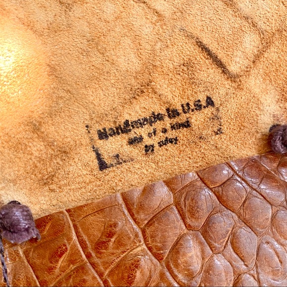 Orange Alligator Skin Mini Purse - Picture 3 of 7